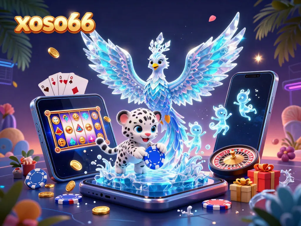 Experience the thrill of xoso66 with vibrant games and captivating characters in a dynamic casino scene.
