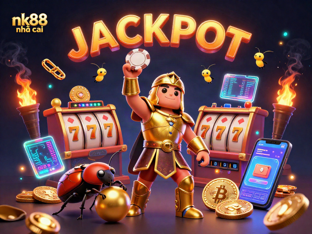 Engage with nk88 nhà cái in a vibrant casino scene featuring winning elements and dynamic action.