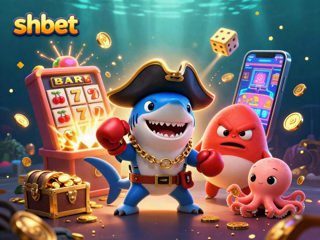 Win big with shbet in an engaging scene featuring characters and dynamic casino elements.