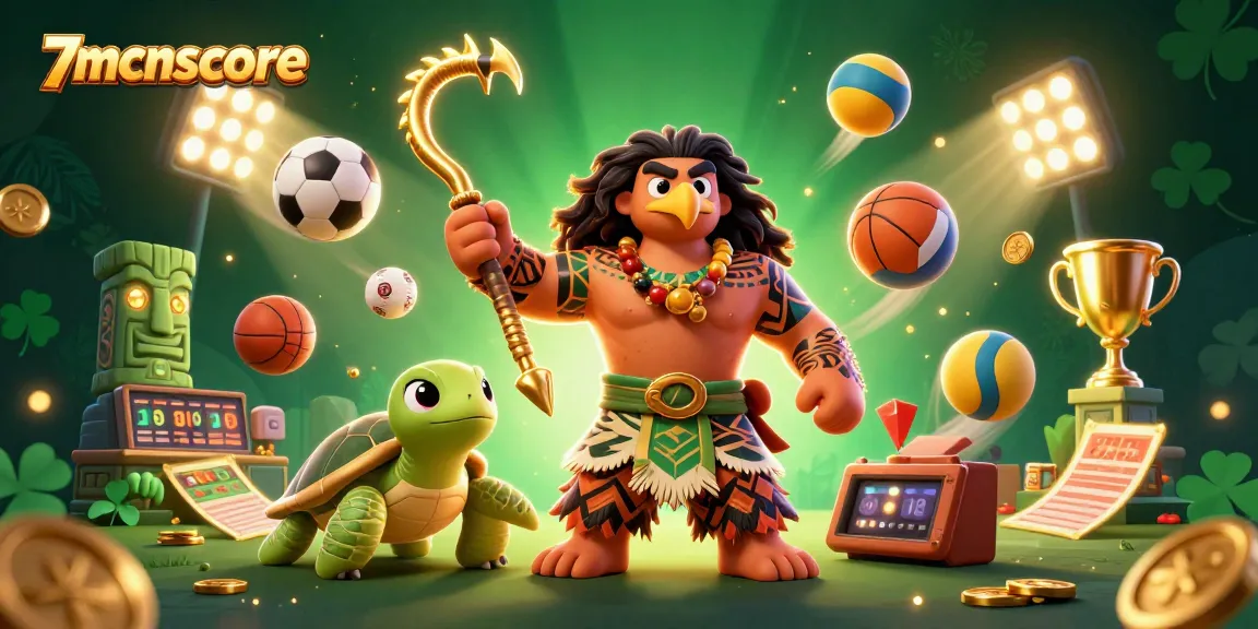 Experience the thrill of betting with 7mcnscore in this vibrant, action-packed casino scene.