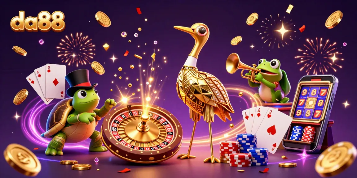 Engage with the electrifying da88 casino scene featuring fun characters and vibrant game elements.