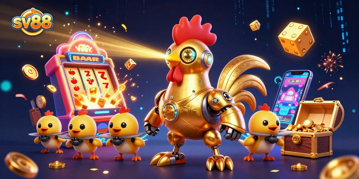 Win big at sv88 with colorful casino games and lively characters in a vibrant digital scene.