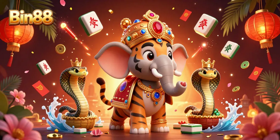 Experience thrilling gameplay at Bin88 with colorful characters and festive casino elements.