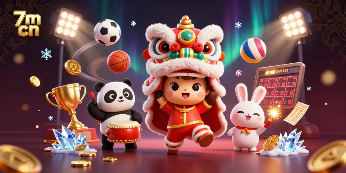 Place bets and check real-time updates on 7m cn with a vibrant 3D illustration of sporty elements.