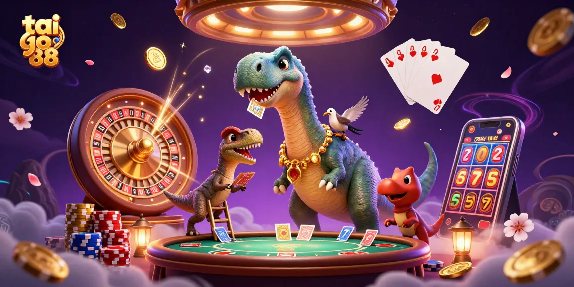 Experience thrilling gaming at tai go 88 with dynamic characters, colorful coins, and vibrant casino atmosphere.
