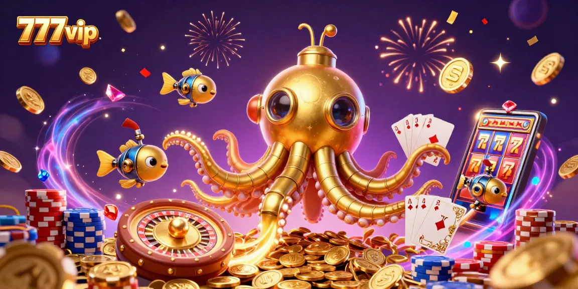Join the excitement at 777vip for thrilling casino adventures featuring golden kraken submarine and treasures.