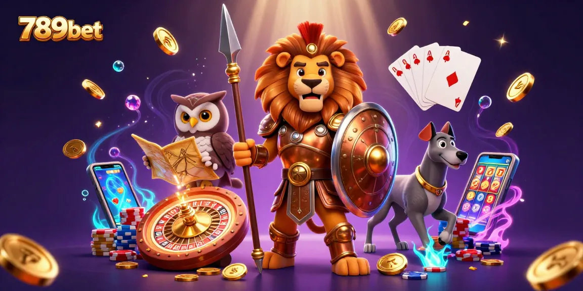 Win big with 789bet in this vibrant 3D casino scene showcasing excitement and action.