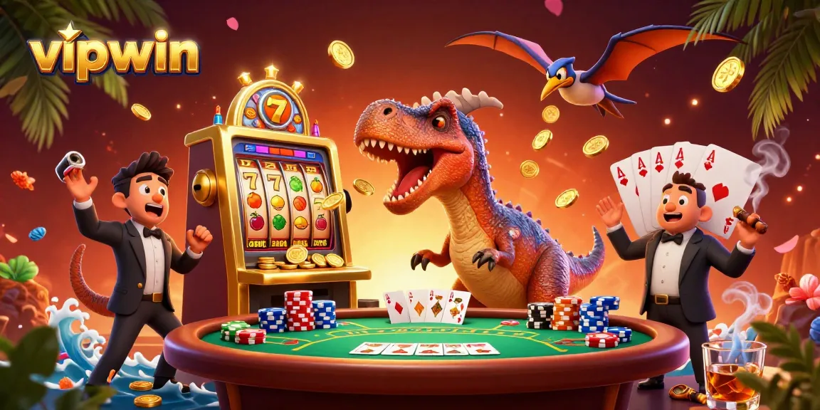 Catch jackpot winnings with vipwin in this dynamic 3D casino scene filled with excitement.
