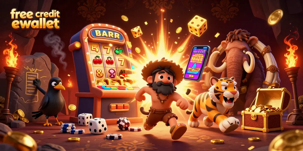 Free credit ewallet enhances your gaming experience in a vibrant prehistoric casino!